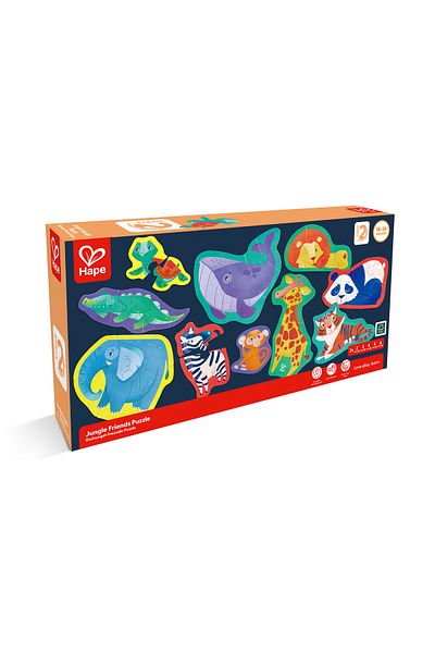Hape Set Of 10 Jungle Friends Puzzles For Children (18-36 MONTHS)
