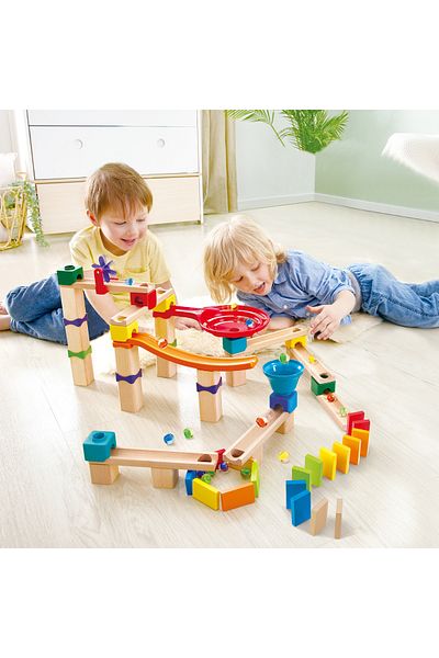 Hape Wooden Toy - Marble Run Race Track (81 PIECES)