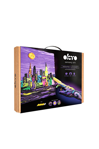 OKTO Set de pictură 3D cu lut deschis, 30-40 cm - Orizont New York