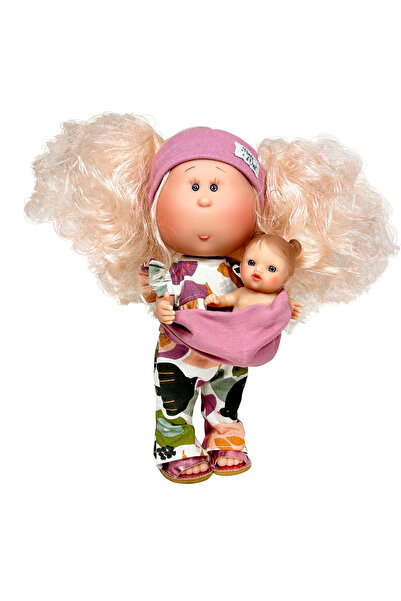 OEM Păpușa Nines D'onil, Mia, cu păr blond, cu bebeluși, cu articulații, cu p...
