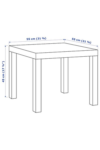 IKEA Side table, white, 55x55 cm