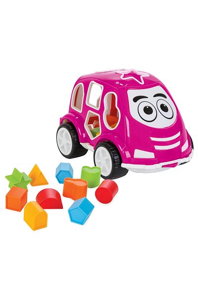 PİLSAN Sorting Toy Pilsan Car Pink