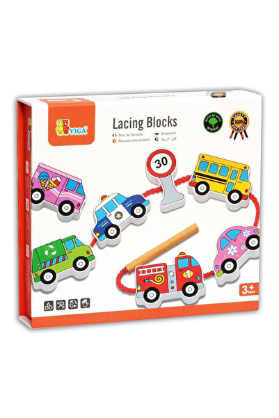 Viga Toys Margele De Insirat Din Lemn, Mijloace De Transport