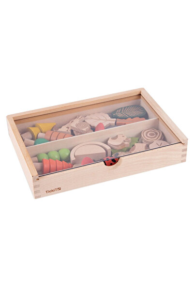 TickiT Set De 37 Figurine Din Lemn Pentru Activitati Educative Padurea