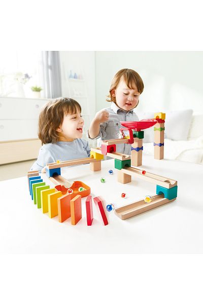 Hape Wooden Toy - Marble Run Crazy Rollers (50 PIECES)