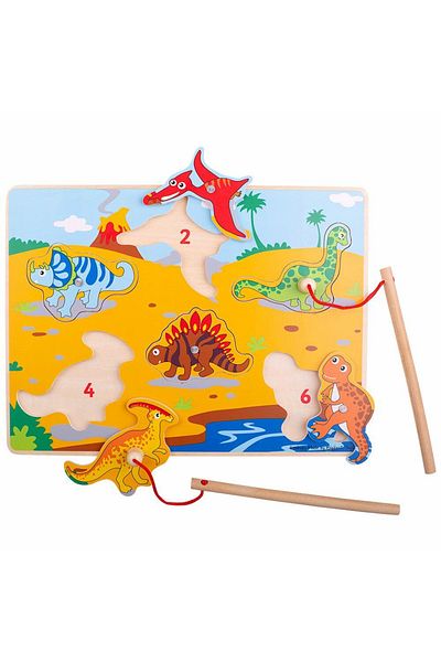 BIGJIGS Toys Joc Magnetic - Dinozaurii Fiorosi