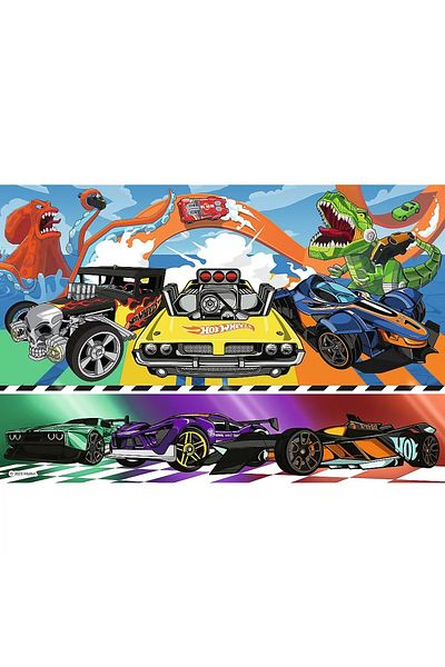 Trefl Puzzle 100 závodních autíček Hot Wheels
