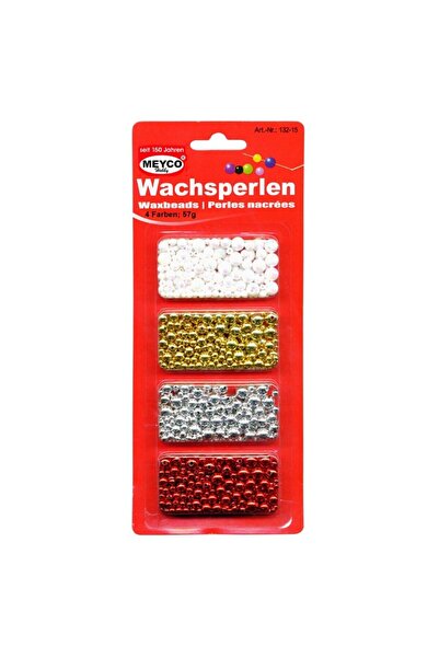 Meyco Σετ Στρογγυλών Χαντρών, Μείγμα 4 Χρωμάτων, Διαφορετικά Μεγέθη, Δημιουργ...