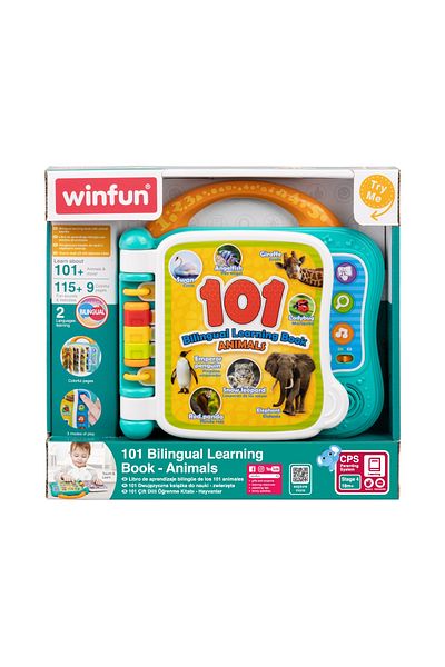 WINFUN Bilingual Animal Learning Book for Babies,