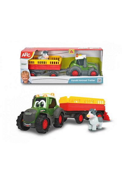 Simba Tractor with Animal Trailer with Cow Figurine