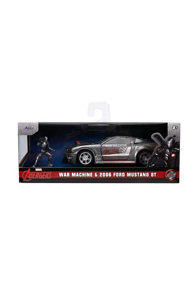Simba Jada Marvel Ford Mustang Diecast Car 1:32 Scale and War Machine Diecast Figure