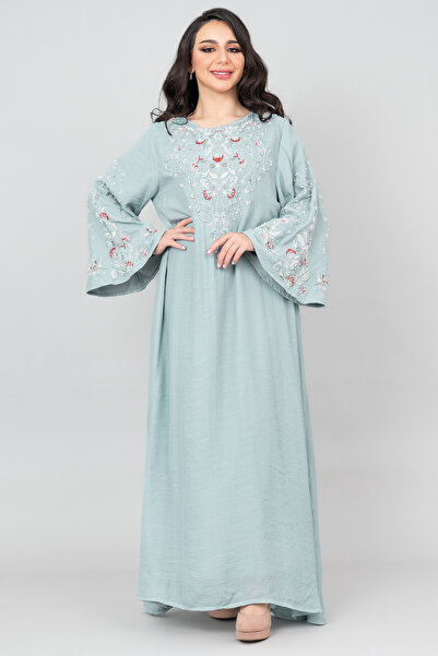 IKKXA جلابية مطرزة بشكل عصري