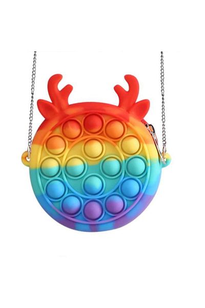 Micostore Jucarie Pop It, Mini Geanta De Umar, Antistres, Senzoriala, Multicolora