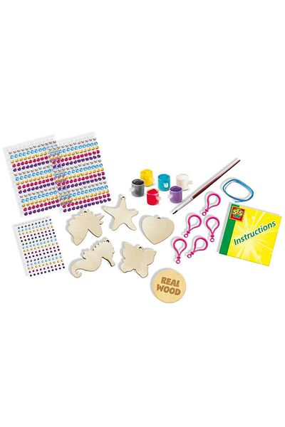 SES Creative Diamond Painting and Gluing Set - Wooden Keychains