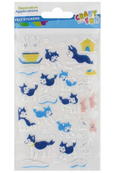 Micostore Felt Dog And Bunny Stickers, Stickers For Decorations