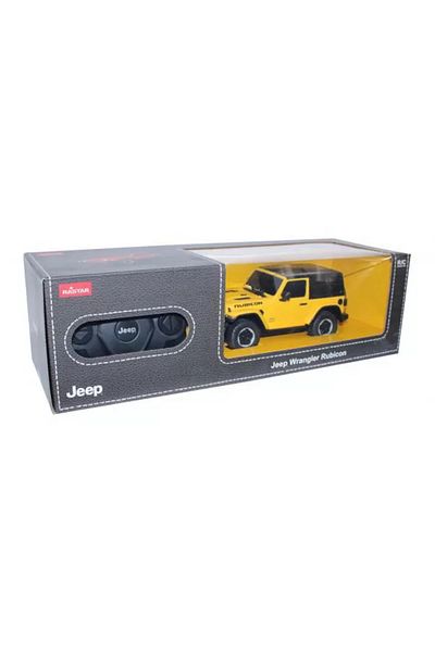 Rastar Remote Control Car Jeep Wrangler Rubicon Yellow 1:24 Scale