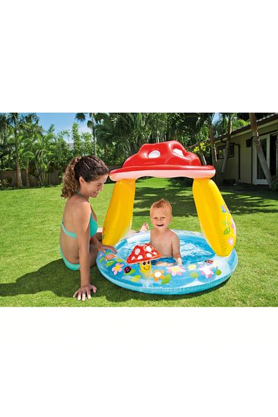 Intex Inflatable Pool For Children, Mushroom Model, 102 X 89 Cm,