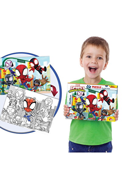Lisciani Coloring Puzzle - Marvel's Spider-man And His Amazing Friends (24 PIECES)