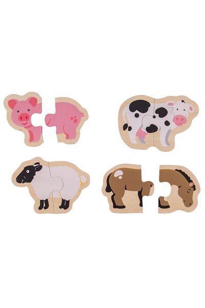 BIGJIGS Toys Puzzle - Animale De La Ferma