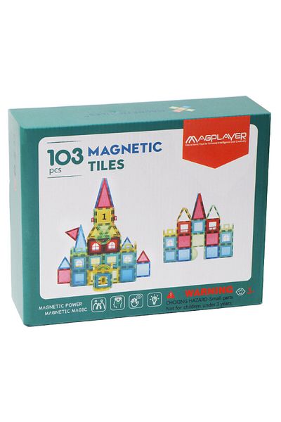 Magplayer 3D Magnetic Construction Set - 103 Pieces