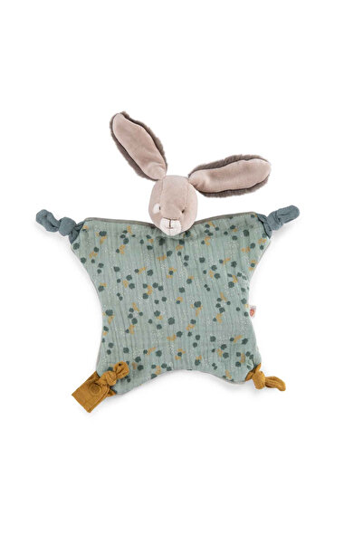 Moulin Roty Comforter, Sensory Baby Toy Sage Bunny,