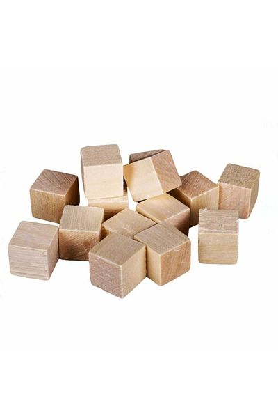 Micostore Set 49 Cuburi Lemn Natur Craft, 1.5 X 1.5 Cm, ​​Pentru Activitati Senzoriale Si Lucru Manual