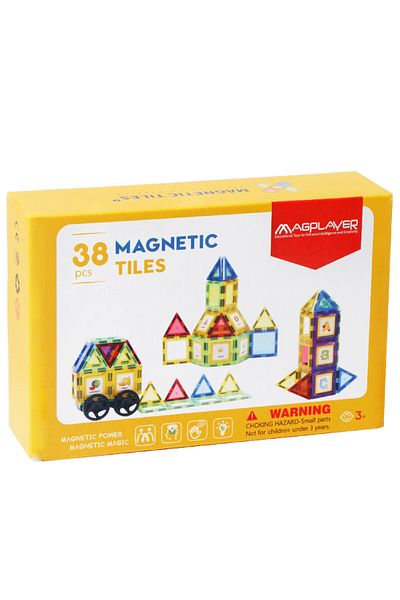 Magplayer 3D Magnetic Construction Set - 38 Pieces