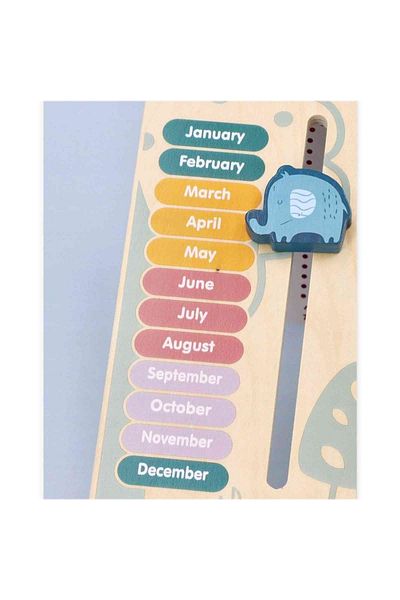 Viga Wooden Calendar And Clock, Educational Toy For Children, 30 X 30 Cm