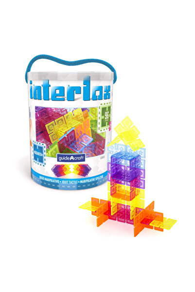 Guidecraft Interlox, Patrate Interconectabile, 96 Piese,