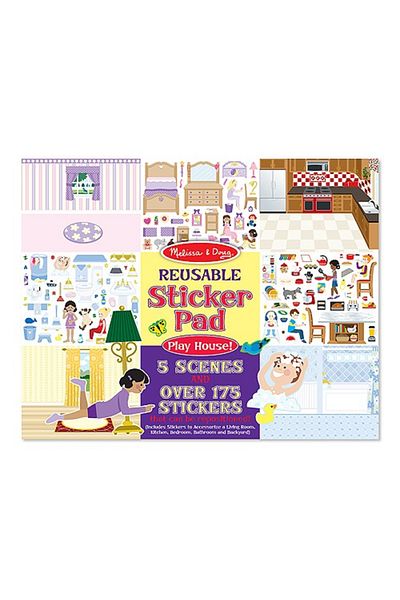 Melissa & Doug Colecția de autocolante reutilizabile Melissa și Doug Casa Mea, accesorii de artă și meșteșuguri pentru copii