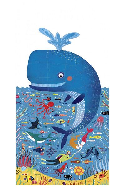Londji Londji Puzzle Modrá velryba v oceánu