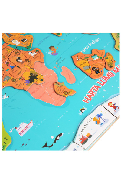 Bufnitel World Map - Magnetic Puzzle (ROMANA LB)