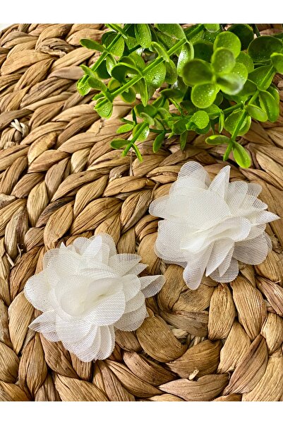 Toka Delisi Ecru Hair-Free Baby Hairpin, Double Cute Hair-Free Hair-Free Baby Hairpin with Ribbon