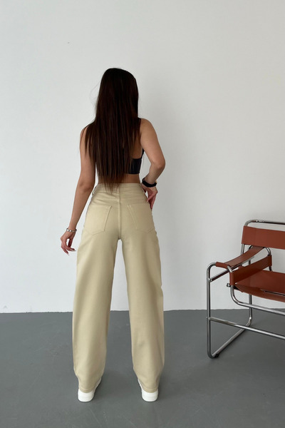 BİKELİFE Women's High Waist Stretchy/Lycra Loose Cut Baggy Pants