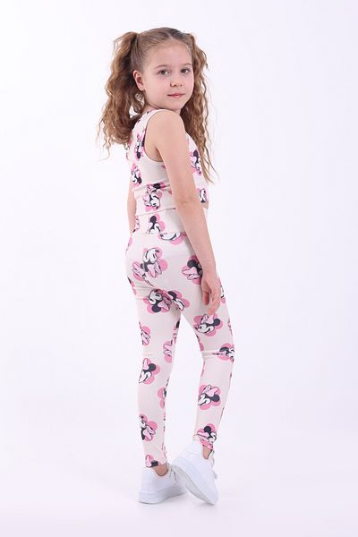BEBİPA Digital Patterned Girl's Camisole Crop Suit