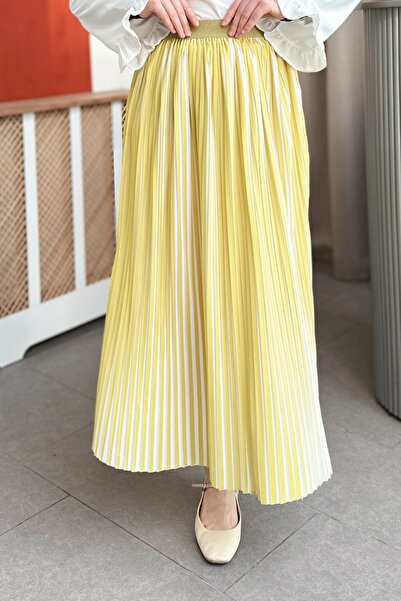 Gizce Κίτρινη ριγέ φούστα Loyd