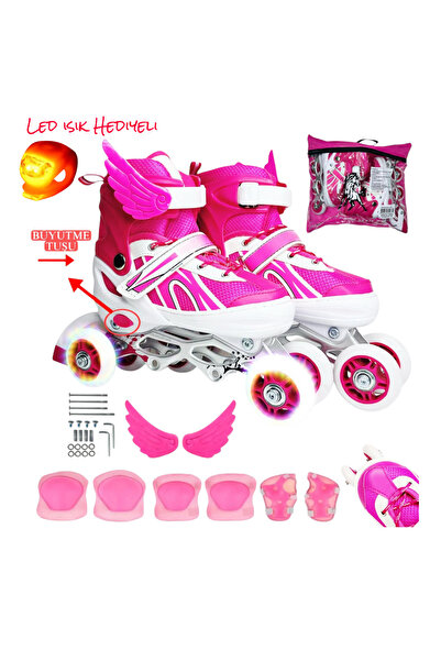 OyuncakZade Paten Ayarlanabilir 2+1 Işıklı Metal Gövde Alıştırma Pateni Çanta...