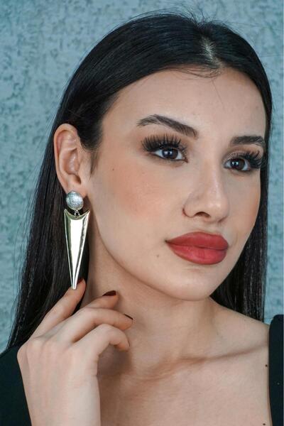 TRENDTAKI mızrak modeli sallantılı küpe gold kaplama 0202