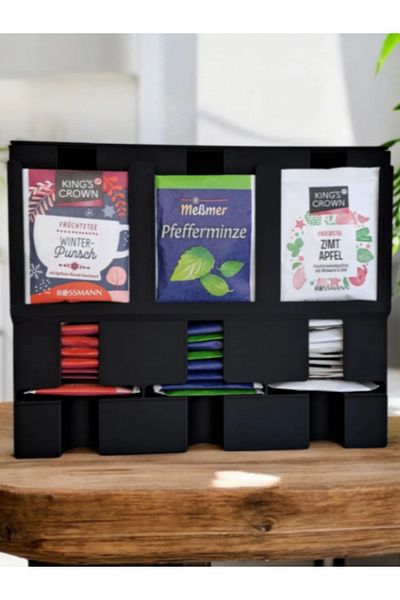 GRAT3D Modern Tea Organizer and Dispenser – Minimalist Design