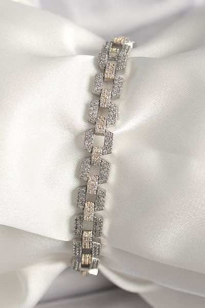 NEZADE STORE Brass Mix Color Zircon Stone Chain Model Vip Series Women's Bracelet - Lisinya