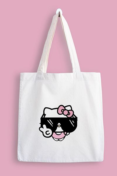 designedfy Geantă din pânză impermeabilă cu imprimeu Hello Kitty