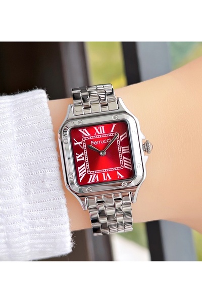 Ferrucci Roma Rakamlı Çelik Kordon Kare Kadın Kol Saati