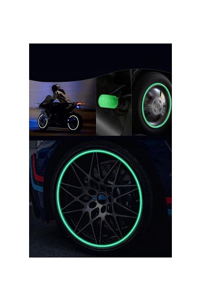 3B Trend Green Phosphorescent Valve Cover, 4 Pieces Glow in the Night