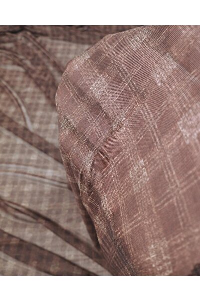 Kumaş Parça Кавовий колір сітка (Ширина 140 см x Довжина 350 см)