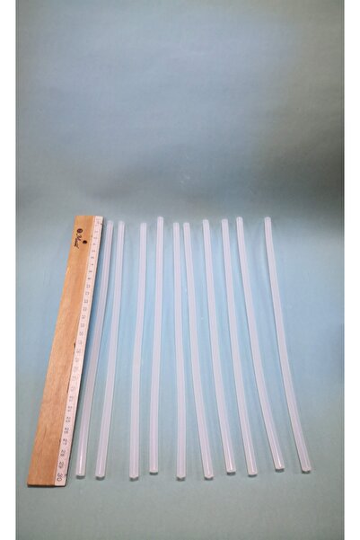 Mikro İnce Silikon Çubuk Şeffaf 30cm Karton, Kumaş, Hediyelik Eşya, Yapma Çiçek  (10 Adet Birlikte)