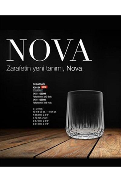 Paşabahçe Nova Soft Drink Glass 6-pack 310 cc 420154