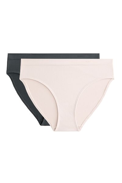 Oysho 2 seamless soft touch mid rise classic briefs