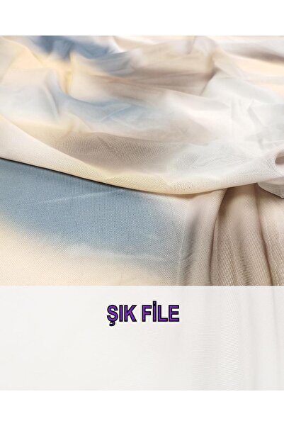 Kumaş Parça Синя кавова сітка (ширина 150 см x довжина 200 см)