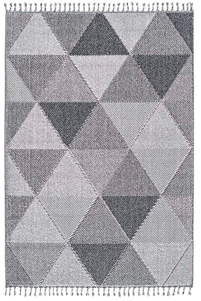 Venice Halı Bukle 1401 Gri Örgü Dokulu Modern Kesme Halı