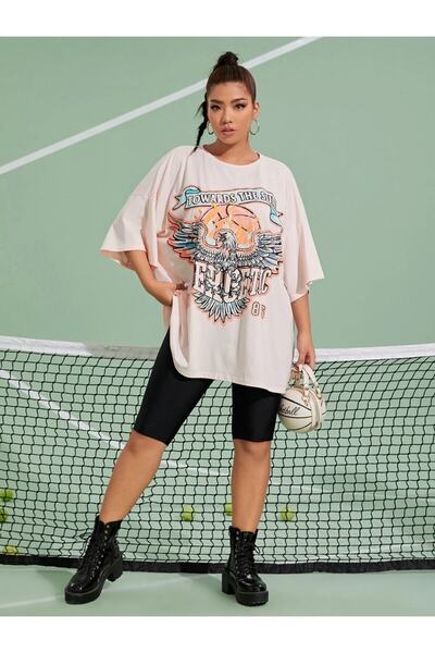 NoVibe Towards The Sun Printed Oversize βαμβακερό μπλουζάκι Unisex